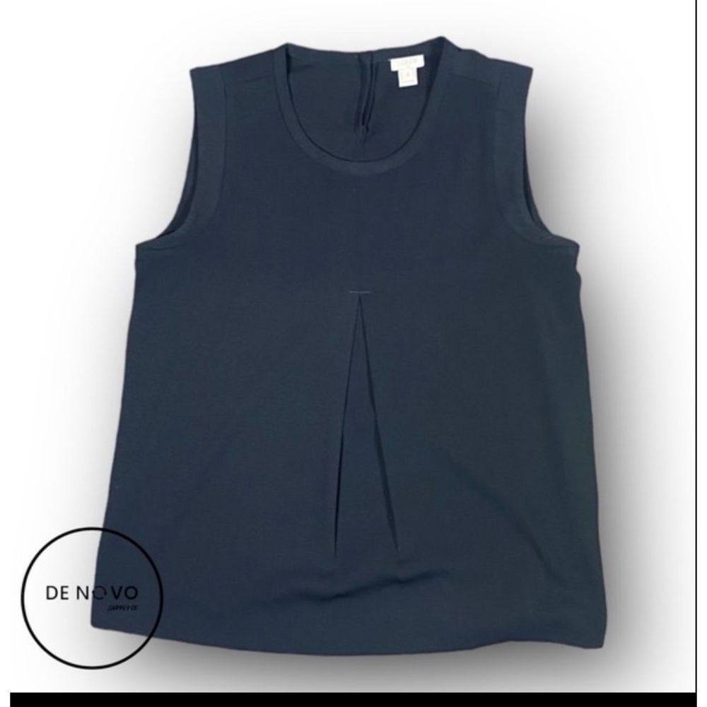 J. Crew Women’s Sleeveless Scoop Neck Blouse Size 8 Black